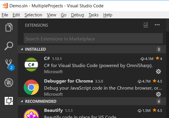 Multiple Projects with .Net Core and Visual Studio Code - Code Buckets